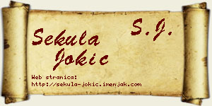 Sekula Jokić vizit kartica